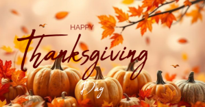 Cokelat Thanksgiving Greeting Изображение, которым поделились на Facebook Template