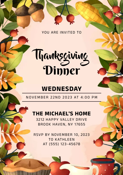 thanksgiving A4 template