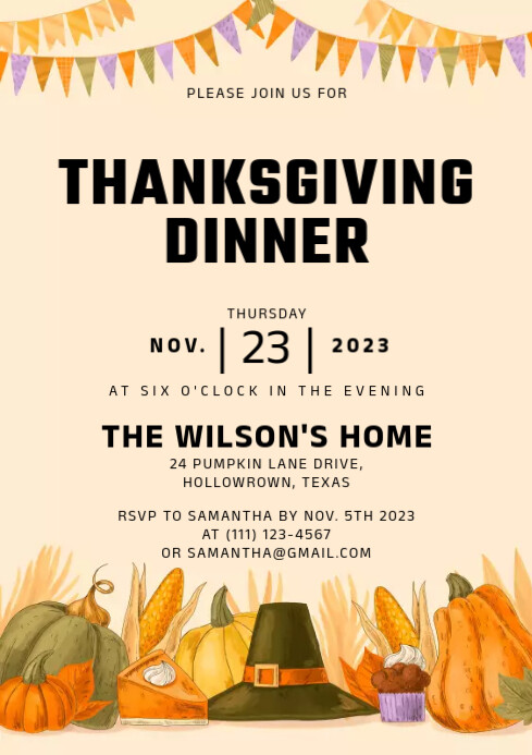 Thanksgiving Template PosterMyWall