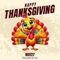 Jaune Thanksgiving Celebration Instagram Post Template