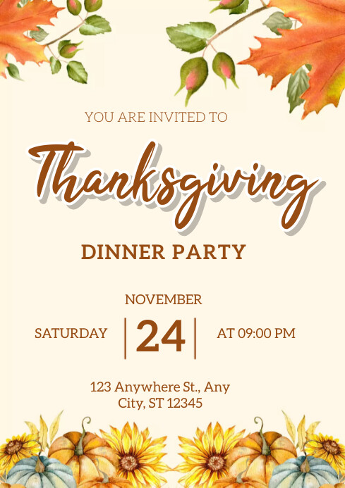 Thanksgiving Template PosterMyWall