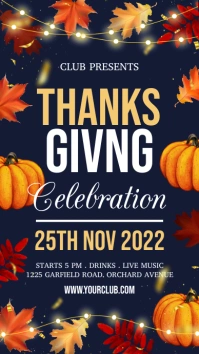 thanksgiving Pantalla Digital (9:16) template