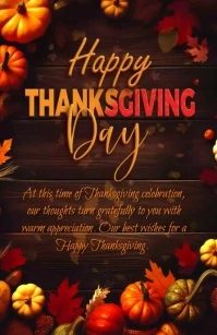 thanksgiving Half Page Wide template