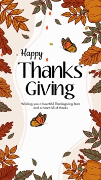 thanksgiving Digital Display (9:16) template