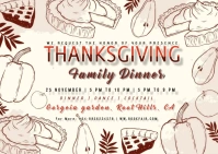 THANKSGIVING Postal template