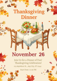thanksgiving A4 template