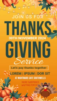 Thanksgiving dinner,event Instagram Story template