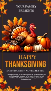 Thanksgiving dinner,event Instagram Story template