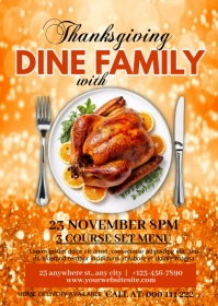 Thanksgiving dinner,event A6 template