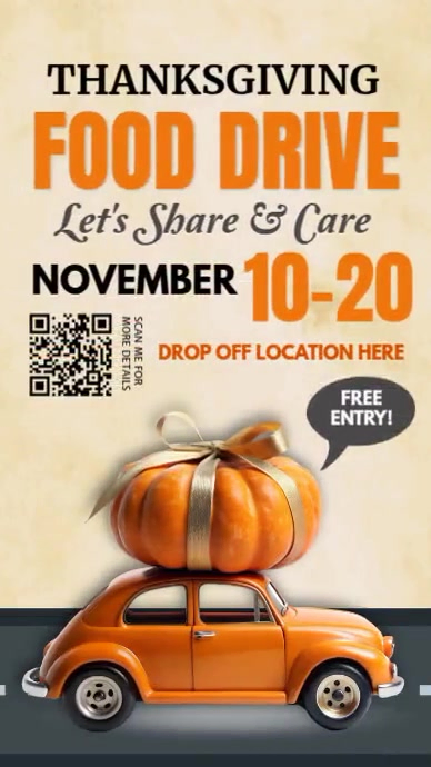 Thanksgiving dinner,event Instagram Story template