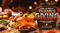 Thanksgiving Dinner Ad Twitter Post template