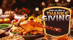 Thanksgiving Dinner Ad Publicação do Twitter template