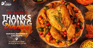 Thanksgiving Dinner Ad Imagem partilhada do Facebook template