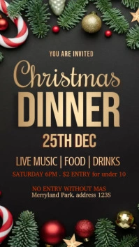 thanksgiving dinner/ Christmas dinner Instagram Story template