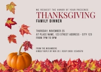 Thanksgiving Dinner Poskaart template