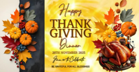 thanksgiving dinner Facebook Shared Image template