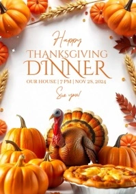 Thanksgiving Dinner A4 template