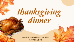 Белый Thanksgiving Dinner Blog overskrift Template