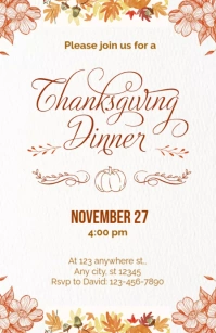 THANKSGIVING DINNER Tabloid template