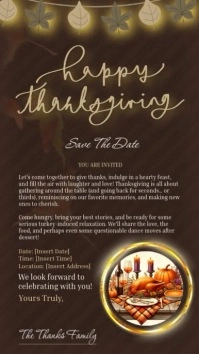 THANKSGIVING DINNER Historia de Instagram template