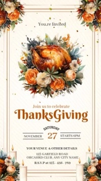 thanksgiving dinner Instagram Story template