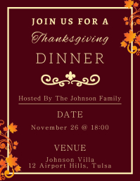 THANKSGIVING DINNER Template PosterMyWall