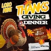 Black Thanksgiving Dinner Instagram Post Template