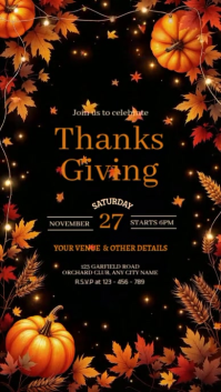 thanksgiving dinner instagram story template