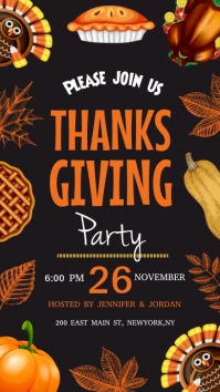 Thanksgiving dinner instagram story Instagram-verhaal template