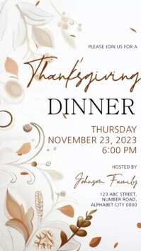 Thanksgiving Dinner Invitation Instagram-verhaal template