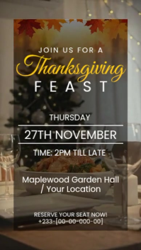 thanksgiving dinner invite Rolka Instagram template