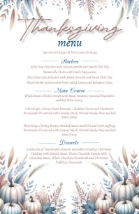 THANKSGIVING Dinner Menu Design Template Media Página Ancho
