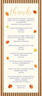 Thanksgiving Dinner Party Menu Template Rack Card