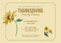 Thanksgiving Dinner Postcard Invitation Templ Ikhadi leposi template
