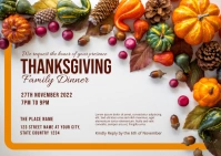 Thanksgiving Dinner Postcard Template