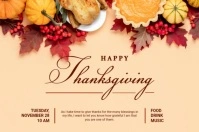 Thanksgiving dinner template Label
