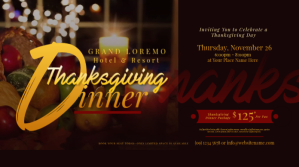 Preto Thanksgiving Dinner Invitation Twitter 帖子 Template