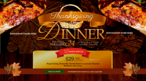 Nero Thanksgiving Dinner Invitation Wpis na Twittera Template
