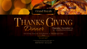 Sort Thanksgiving Dinner Event Post sa Twitter Template