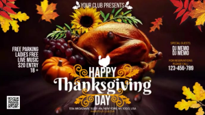 Negro Thanksgiving Event Digitalt display Template