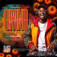 Thanksgiving DJ Party Night Event Template Instagram-Beitrag
