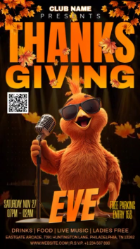 Black Thanksgiving Eve Party Цифровой дисплей Template