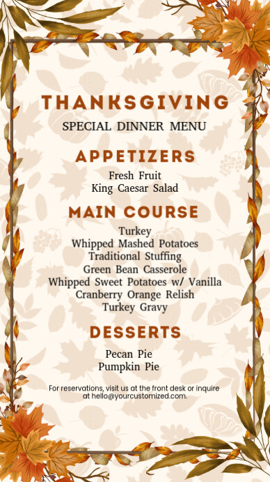 Thanksgiving Event Menu Indaba yaku-Instagram template