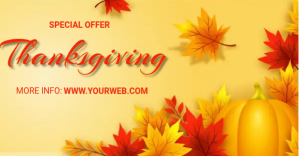 Orange Thanksgiving Special Offer Facebook 广告 Template