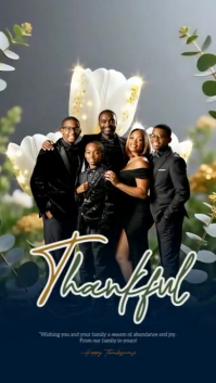 thanksgiving family photo message design template Instagram Story