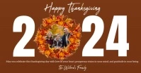 thanksgiving family photo message design template Image partagée Facebook