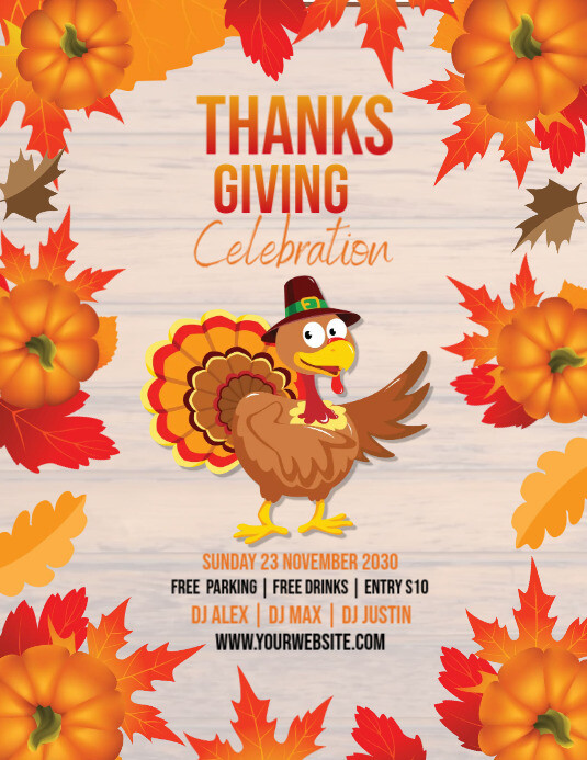 Image 6 for Thanksgiving Flyers Free Templates
