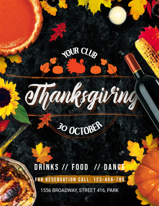 Copy of Thanksgiving Flyer | PosterMyWall