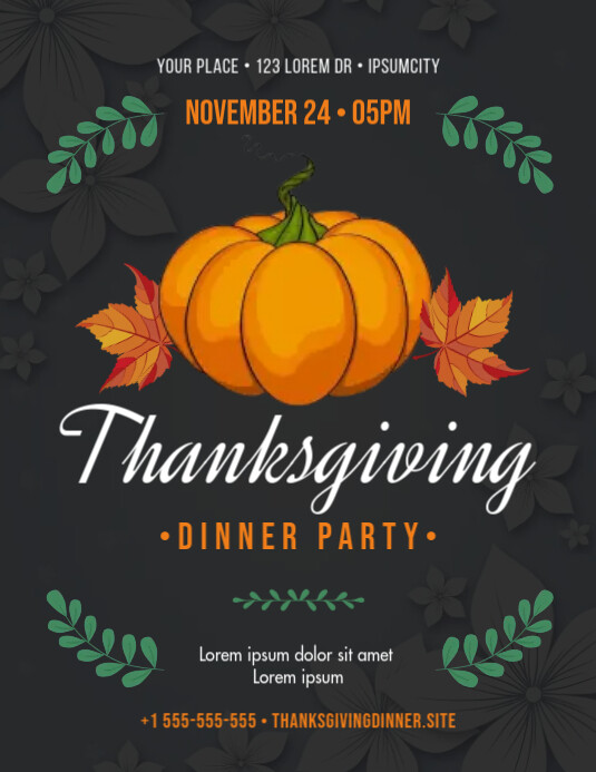 THANKSGIVING FLYER Template PosterMyWall