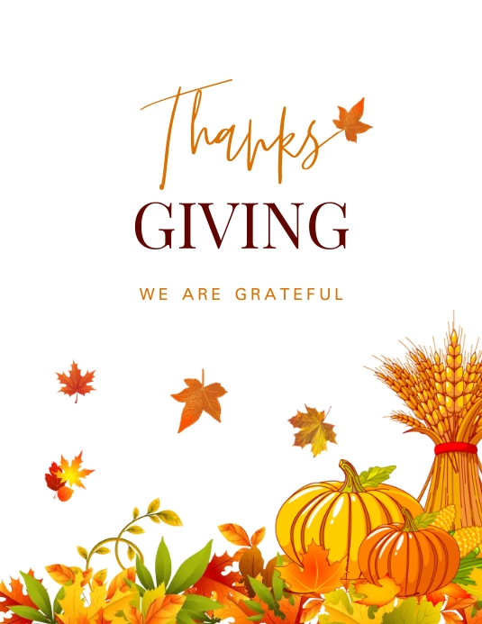 Image 4 for Thanksgiving Flyer Template Free